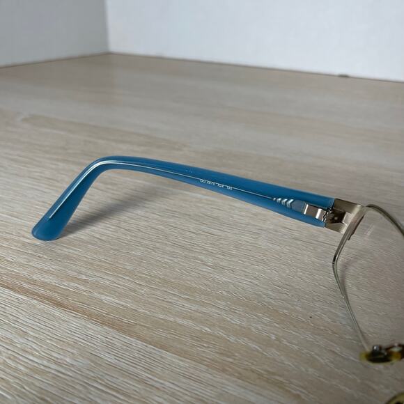Gucci GG2870 IQ4 Eyeglasses Brown Blue Half Rim Frames 55-16-135 Excellent Cond - Picture 4 of 8